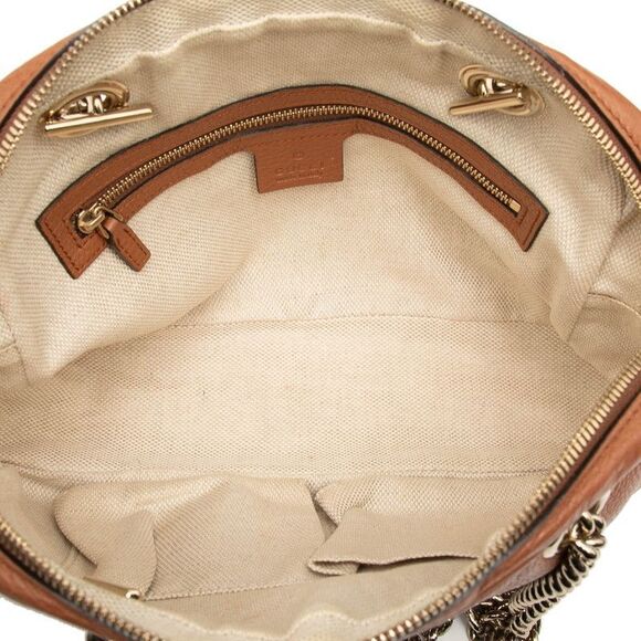 Gucci Soho Fringe Chain Shoulder Bag 308983 Brown Leather Women's Gucci - Picture 4 of 6